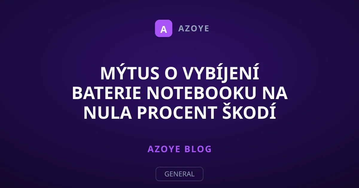 Mýtus o vybíjení baterie notebooku na nula procent škodí